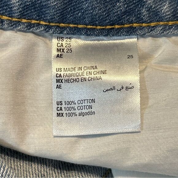 And Now This Macy’s The Mini Wide High Rise Relaxed Fit Cropped Jeans Size 25 - Picture 11 of 14